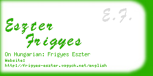 eszter frigyes business card